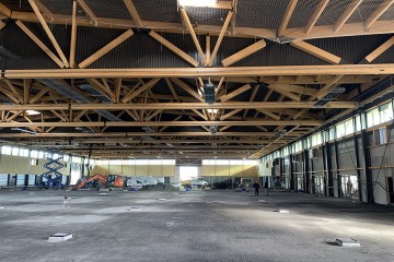 Travaux en cours ROCHEXPO reconstruction d'une halle - oct.21